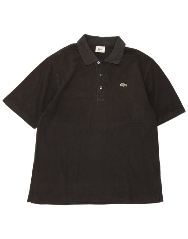 Lacoste Mens Polo Shirt Size 4 Medium Black Cotton