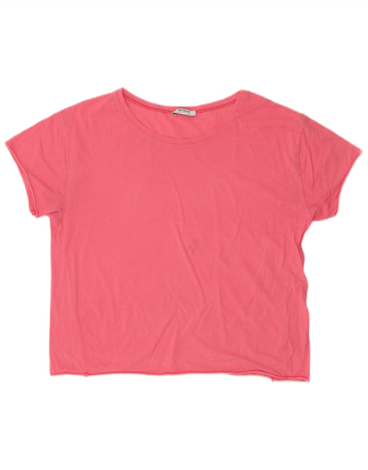 Zara Womens Trafaluc T-Shirt Top UK 14 Medium Pink