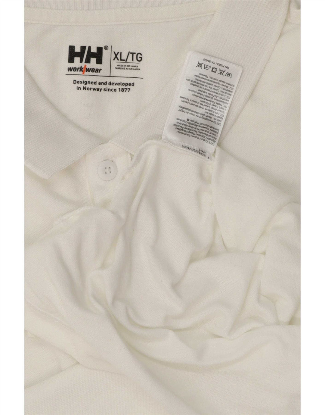 Helly Hansen Mens Polo Shirt XL White Cotton