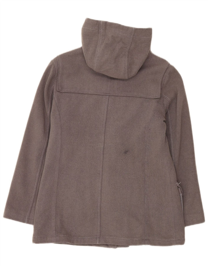 North Sails Womens Hooded Duffle Jacket UK 10 Small Grey Wool