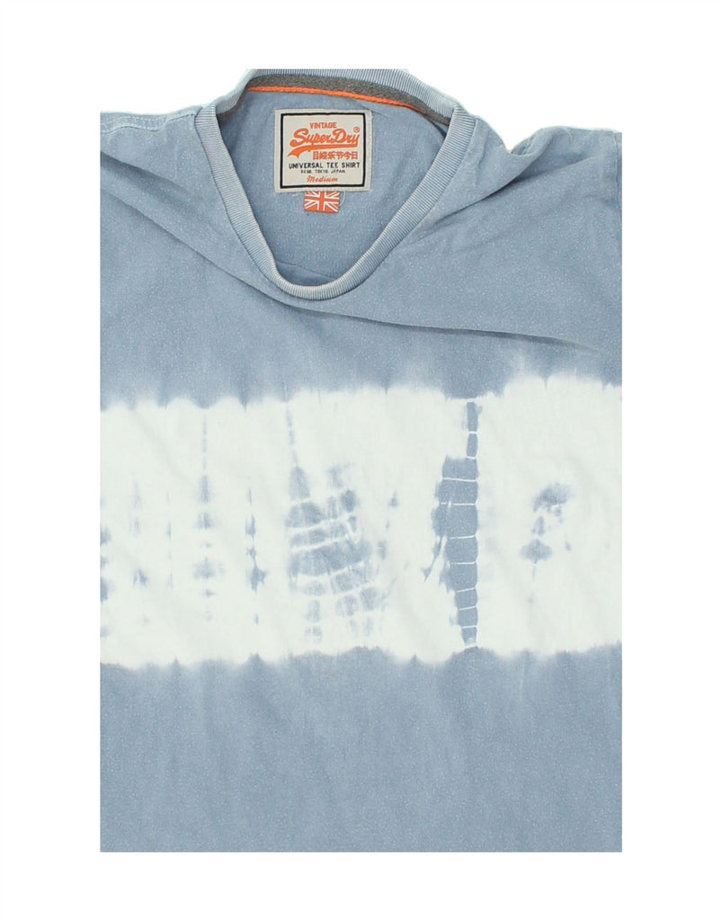 SUPERDRY Mens T-Shirt Top Medium Blue Tie Dye Cotton | Vintage Superdry | Thrift | Second-Hand Superdry | Used Clothing | Messina Hembry 