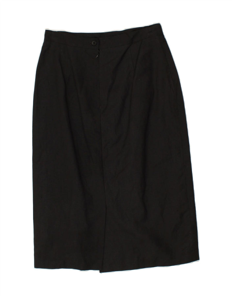 CAROL Womens Straight Skirt IT 44 Medium W28 Black Cotton | Vintage Carol | Thrift | Second-Hand Carol | Used Clothing | Messina Hembry 