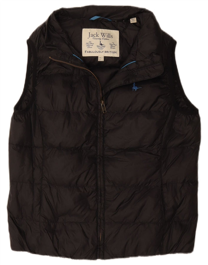 Jack Wills Womens Padded Gilet UK 12 Medium  Black