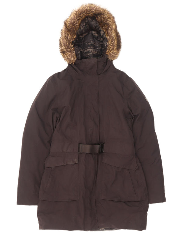 The North Face Womens Hooded Padded Coat UK 14 Medium Black Nylon