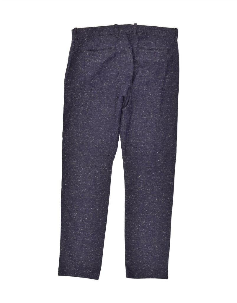 J. CREW Mens The Driggs Slim Casual Trousers W34 L32  Navy Blue Flecked | Vintage J. Crew | Thrift | Second-Hand J. Crew | Used Clothing | Messina Hembry 