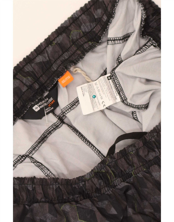 Mountain Warehouse Mens Sport Shorts 2XL Black Geometric Polyester