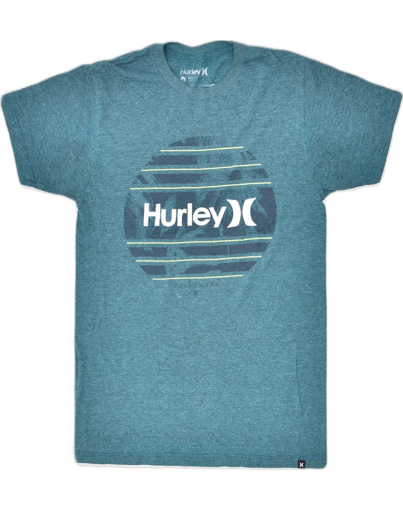 HURLEY Mens Premium Fit Graphic T-Shirt Top Small Turquoise Cotton | Vintage Hurley | Thrift | Second-Hand Hurley | Used Clothing | Messina Hembry 