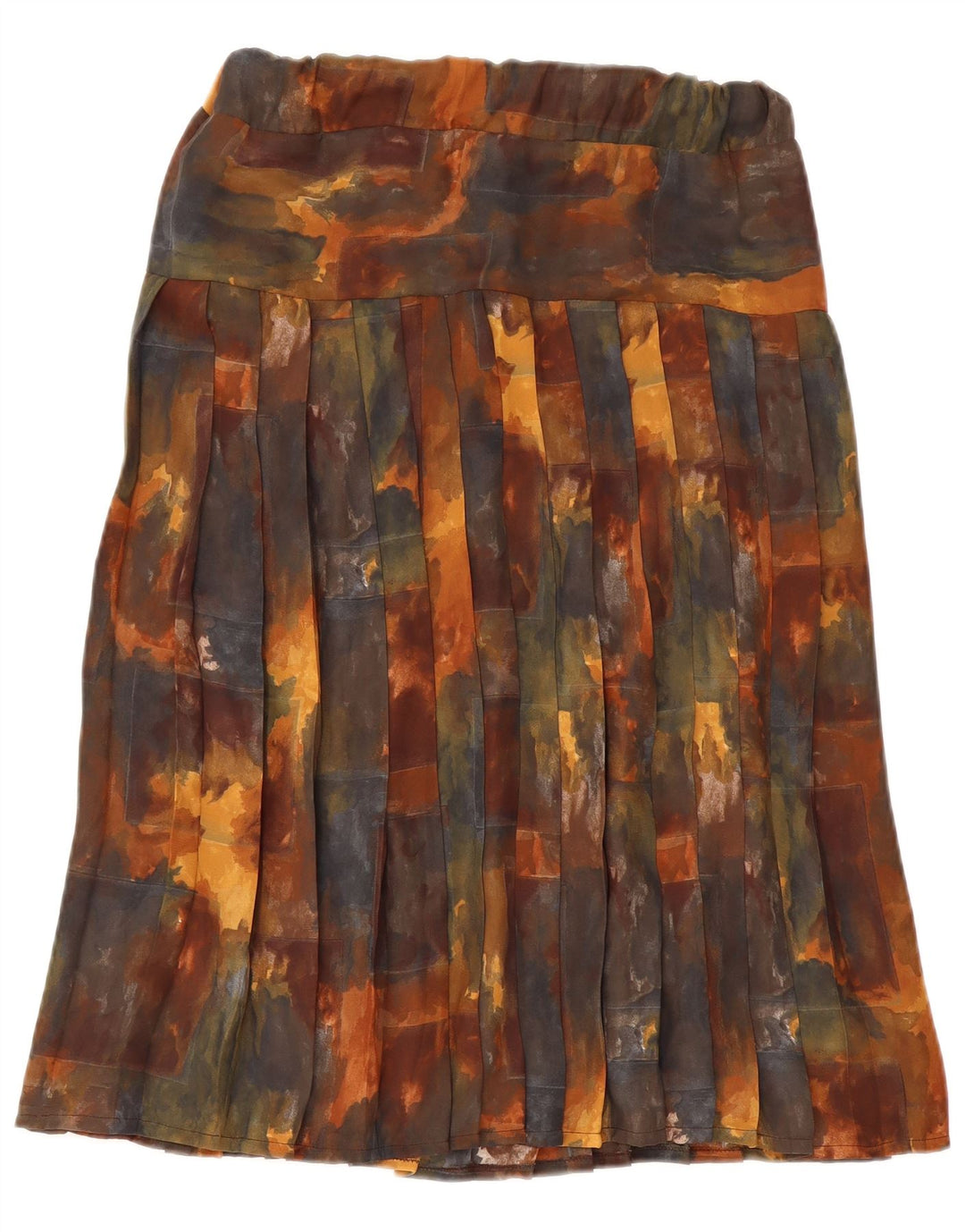 Vintage Womens Pleated Skirt Medium W30 Multicoloured Tie Dye
