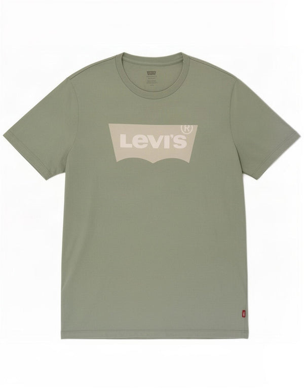 Levi's Mens Standard Fit Graphic T-Shirt Top Medium Green Cotton