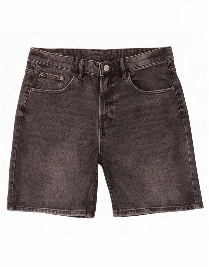 Zara Mens Denim Shorts EU 40 Medium W31 Grey Cotton