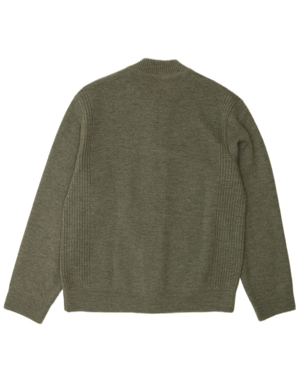 Breidhof Mens Regular Fit Cardigan Sweater EU 52 Large Green