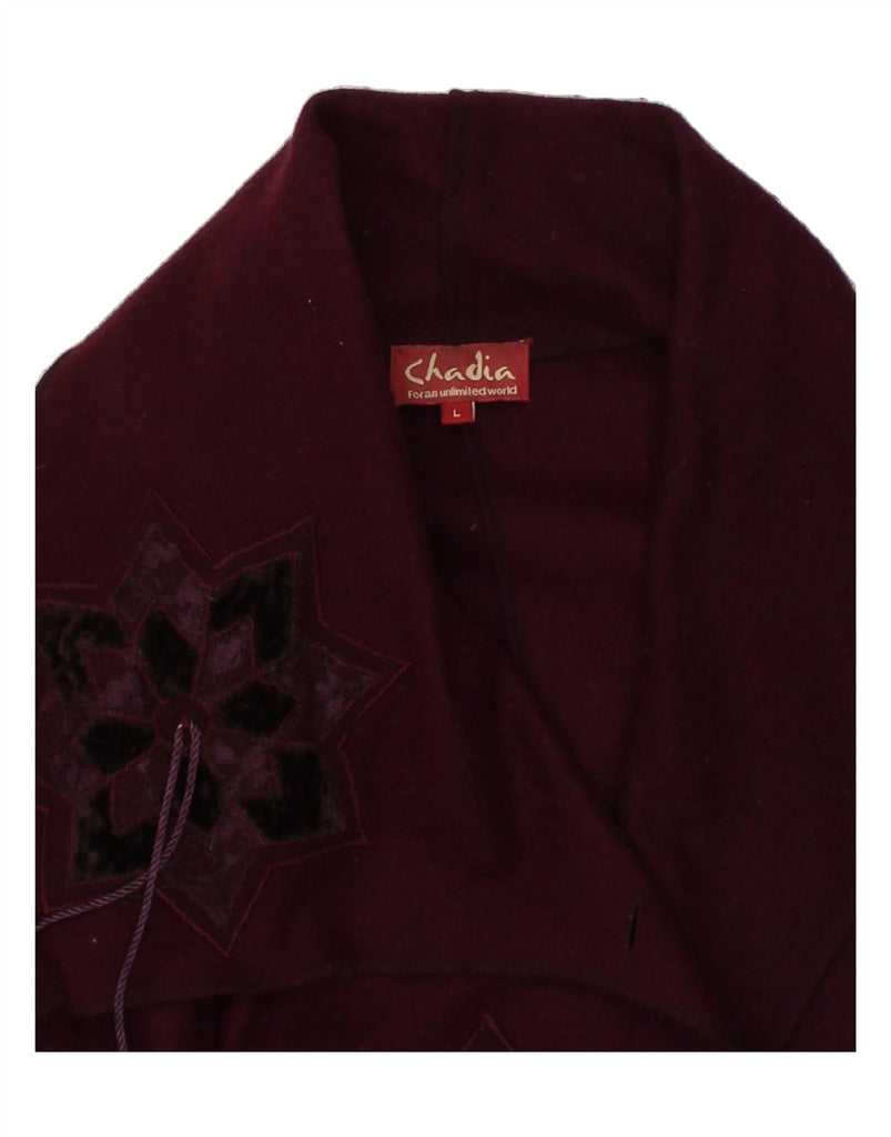 CHADIA Womens Overcoat UK 16 Large Purple Wool Vintage Chadia and Second-Hand Chadia from Messina Hembry 