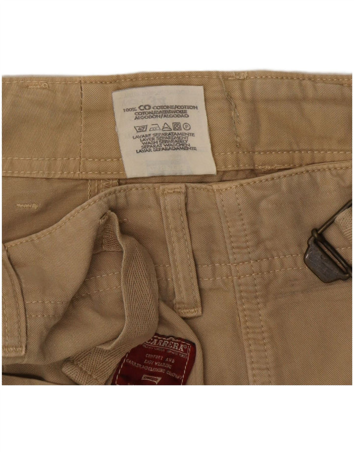 Carrera Mens Cargo Shorts IT 50 Large W34 Beige Cotton