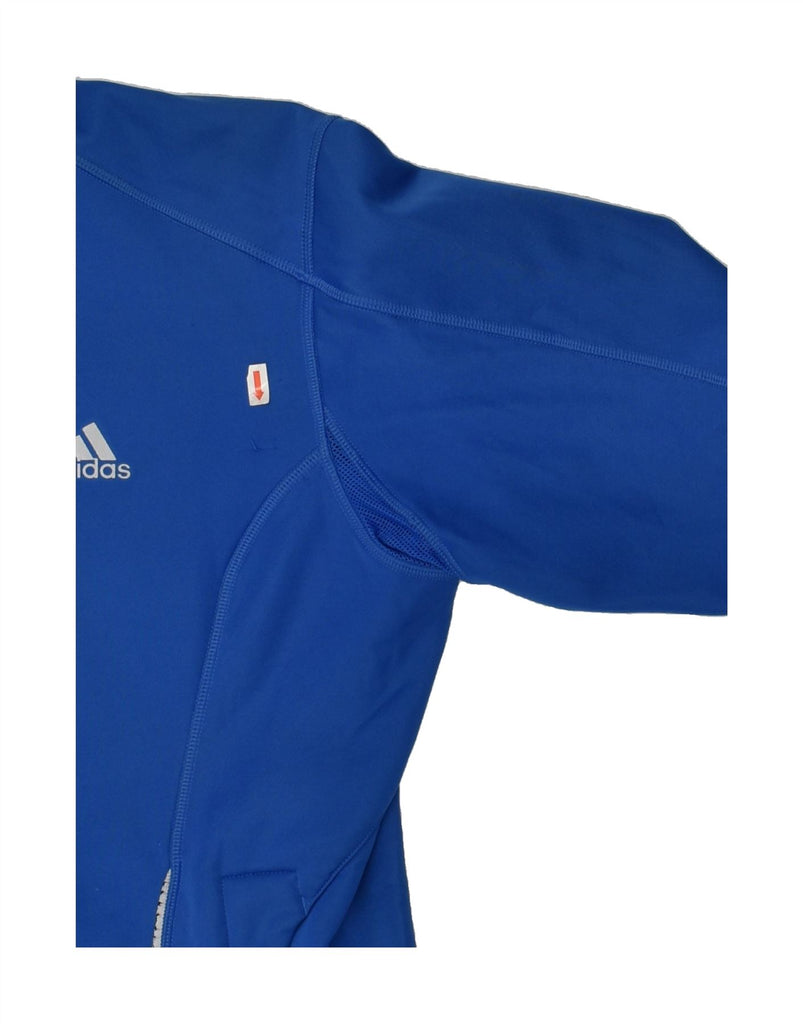 ADIDAS Mens Climawarm Tracksuit Top Jacket Large Blue Colourblock Vintage Adidas and Second-Hand Adidas from Messina Hembry 