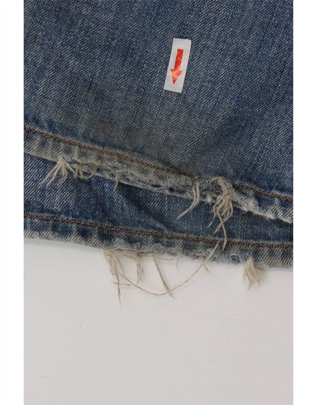 Diesel Mens Levan Distressed Straight Jeans W32 L32 Blue Cotton
