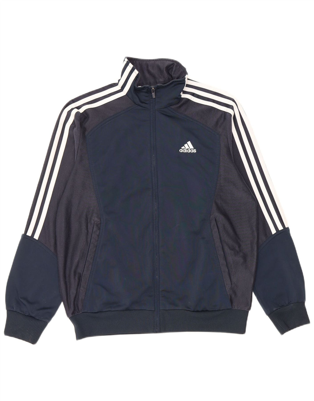 ADIDAS Boys Graphic Tracksuit Top Jacket 13-14 Years Navy Blue Camouflage