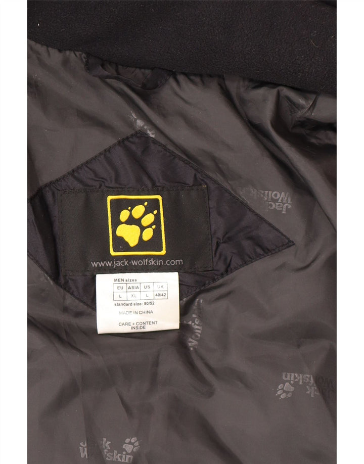 Jack Wolfskin Mens Padded Jacket UK 40/42  Large Black Polyester
