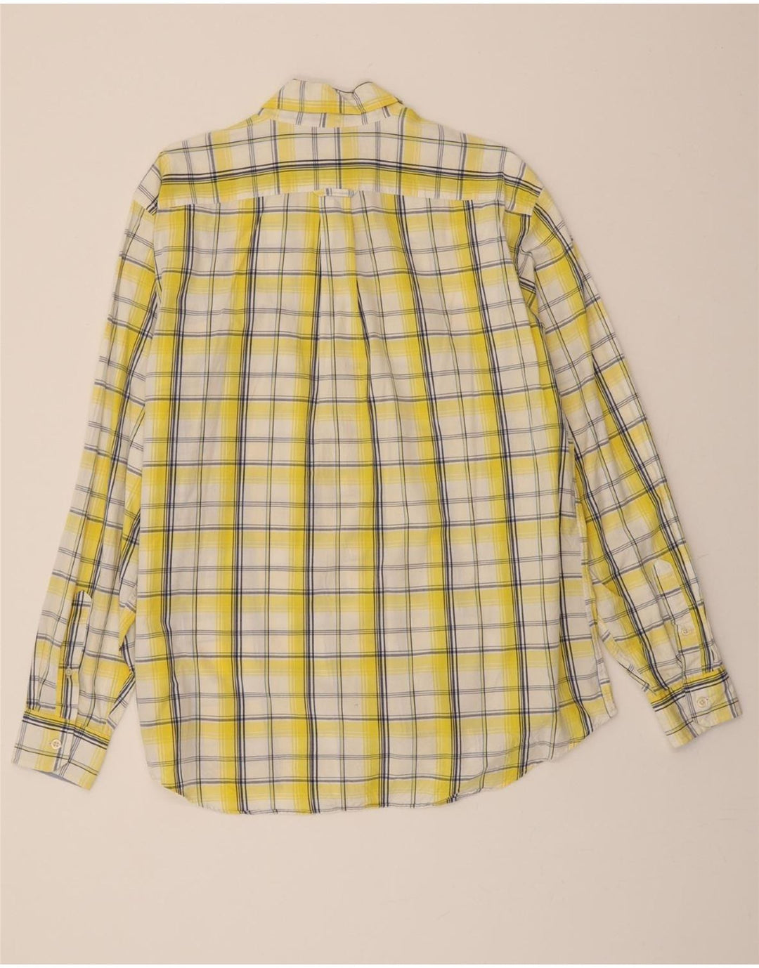 NAUTICA Mens Shirt Large Yellow Check Cotton Vintage Nautica and Second-Hand Nautica from Messina Hembry 