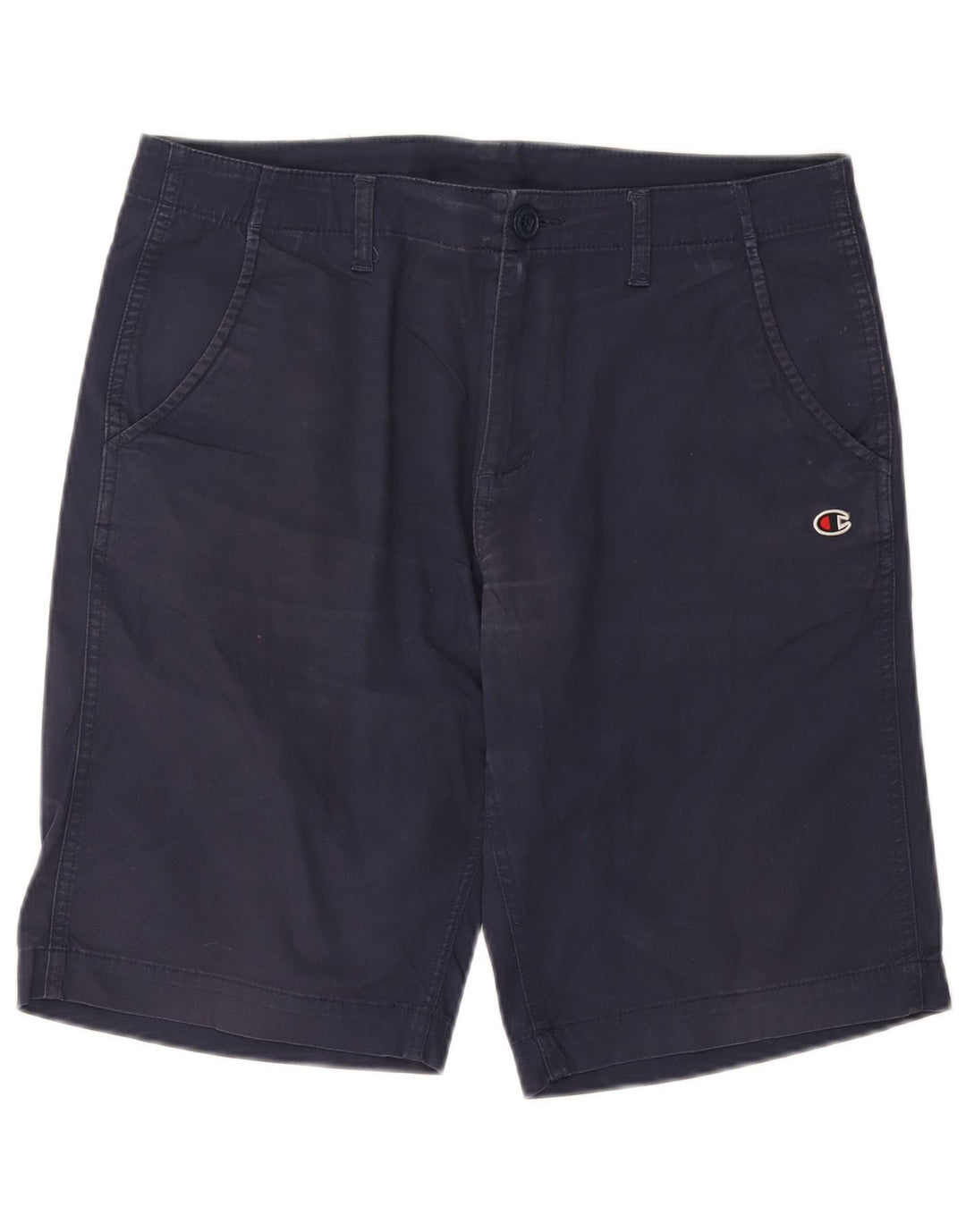 CHAMPION Mens Chino Shorts IT 50 Large W36 Navy Blue Cotton