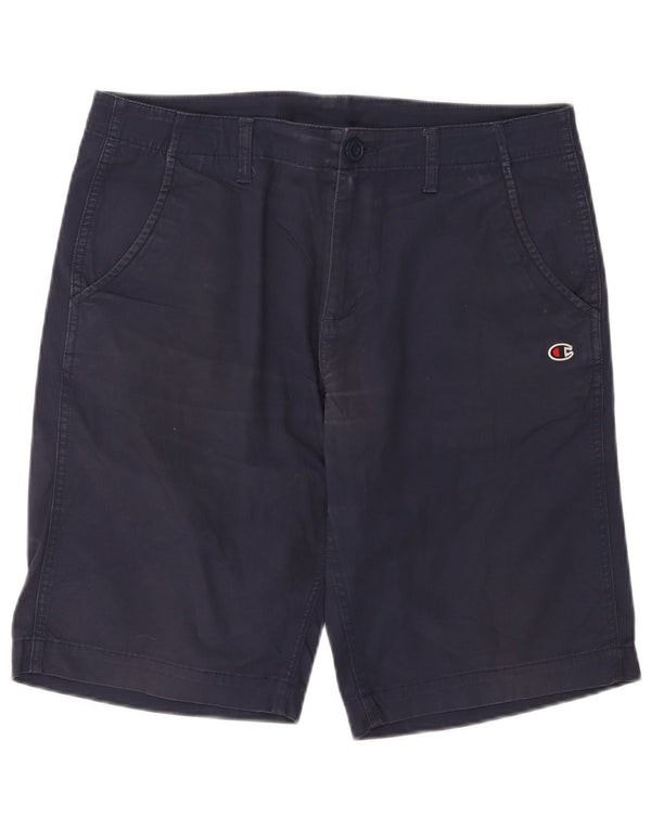 CHAMPION Mens Chino Shorts IT 50 Large W36 Navy Blue Cotton