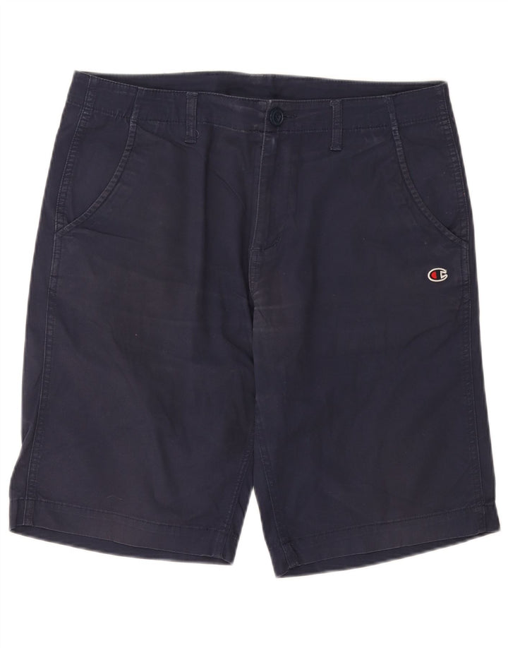 CHAMPION Mens Chino Shorts IT 50 Large W36 Navy Blue Cotton