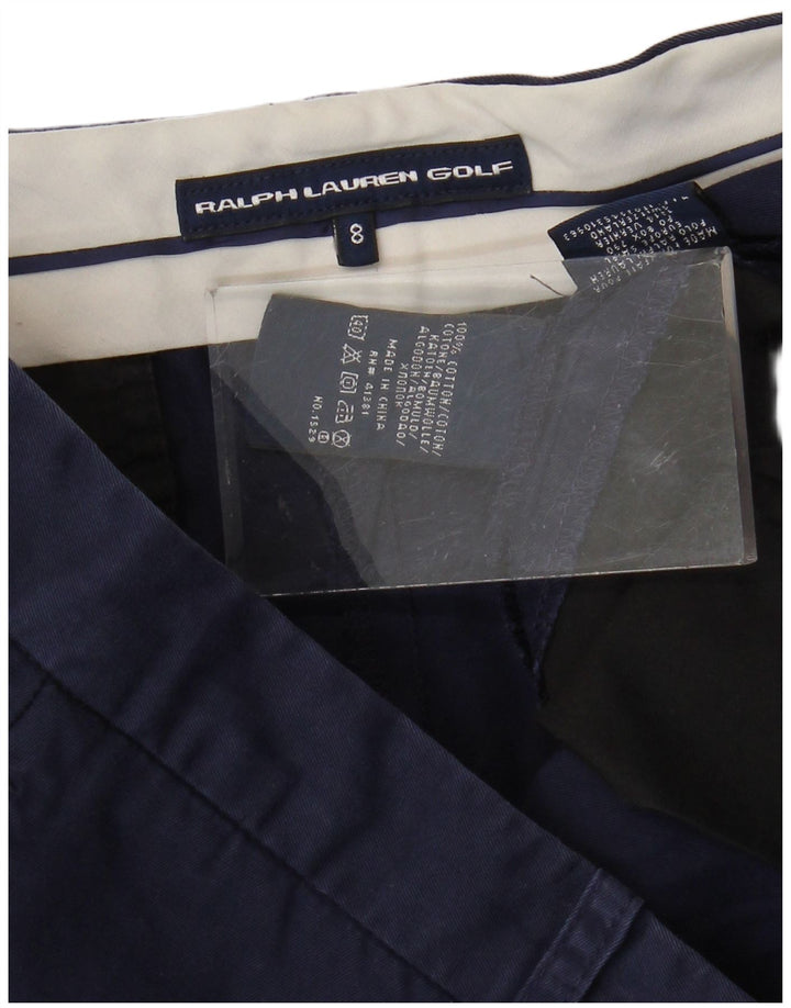 Ralph Lauren Womens Chino Shorts US 8 Medium W30 Navy Blue Cotton
