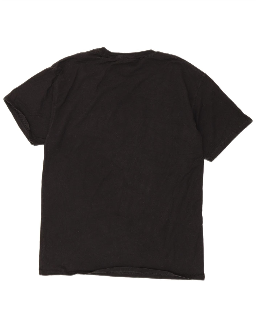 Champion Mens Graphic T-Shirt Top Large Black Cotton