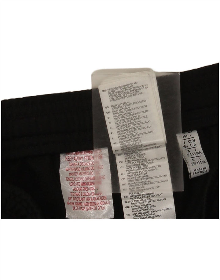 Adidas Boys Tracksuit Trousers Joggers 13-14 Years Black Polyester
