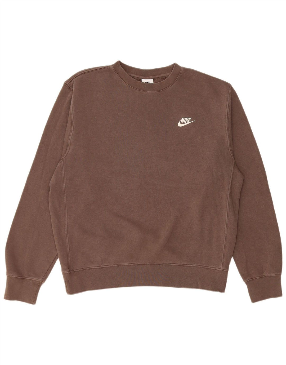 Nike Mens Sweatshirt Jumper Small Brown Cotton