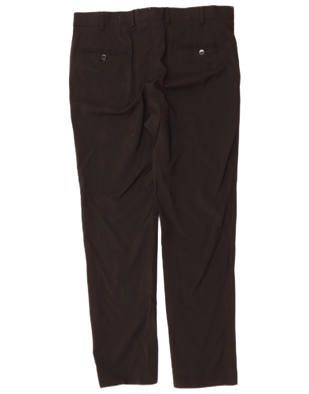 MASSIMO DUTTI Mens Slim Suit Trousers EU 44 Large W34 L31 Black Wool