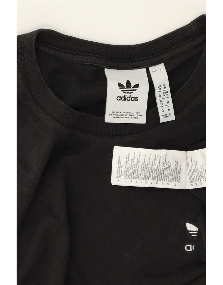 ADIDAS Mens T-Shirt Top Medium Black Cotton