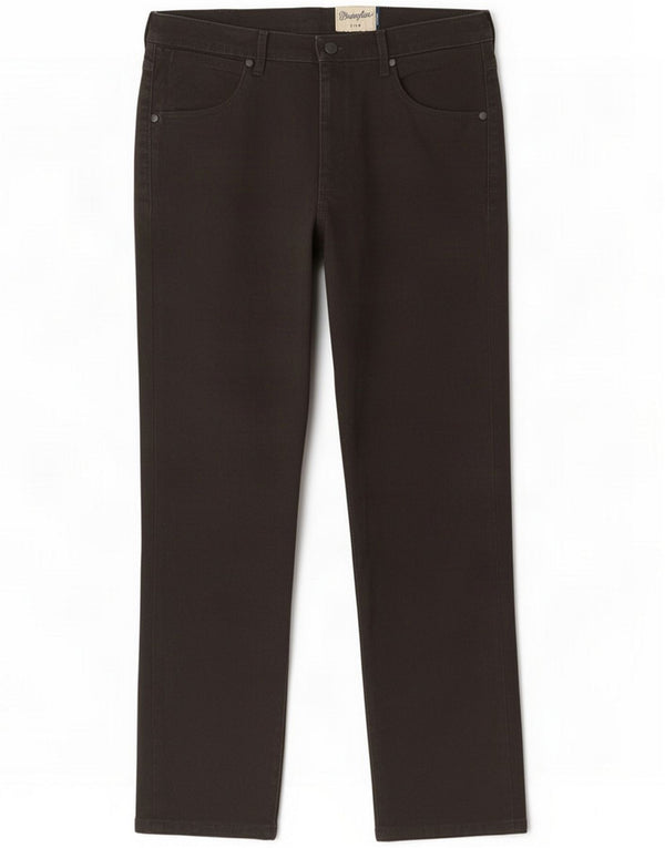 Wrangler Mens Arizona Straight Casual Trousers W34 L31 Brown Cotton