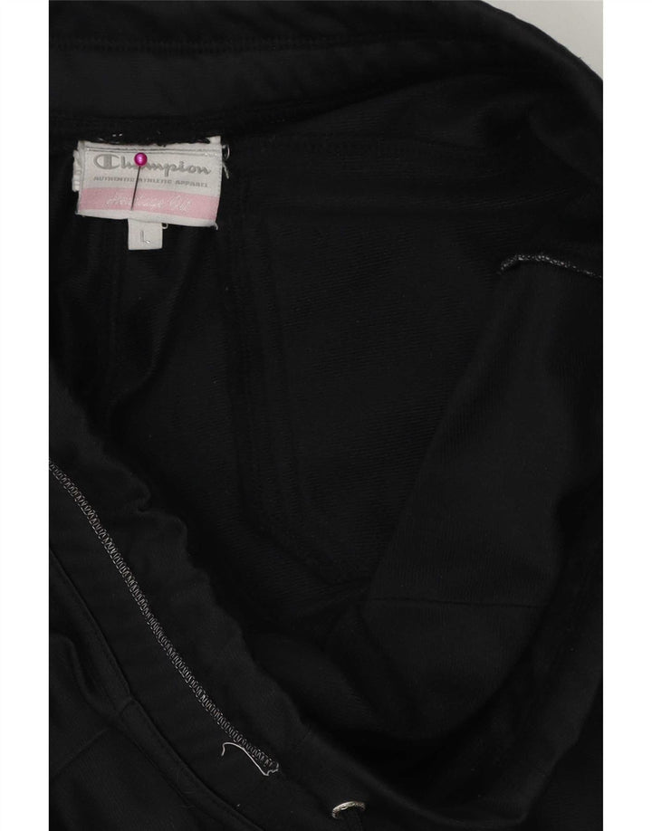 Champion Womens Tracksuit Trousers UK 14 Large Black Polyester