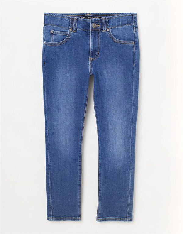 Lee Boys Slim Jeans 11-12 Years W24 L29 Blue Cotton