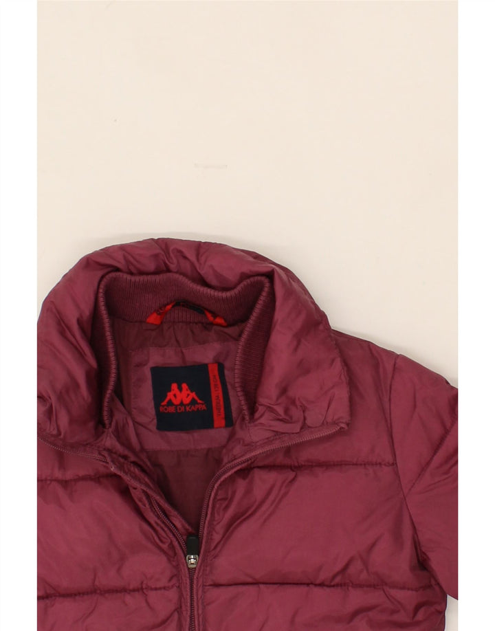 KAPPA Girls Padded Jacket 7-8 Years Maroon Polyamide Vintage Kappa and Second-Hand Kappa from Messina Hembry 