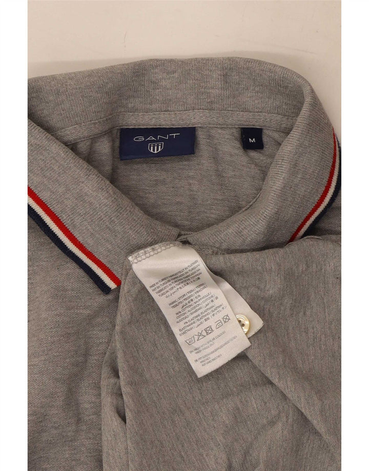 Gant Mens Polo Shirt Medium Grey Flecked Cotton