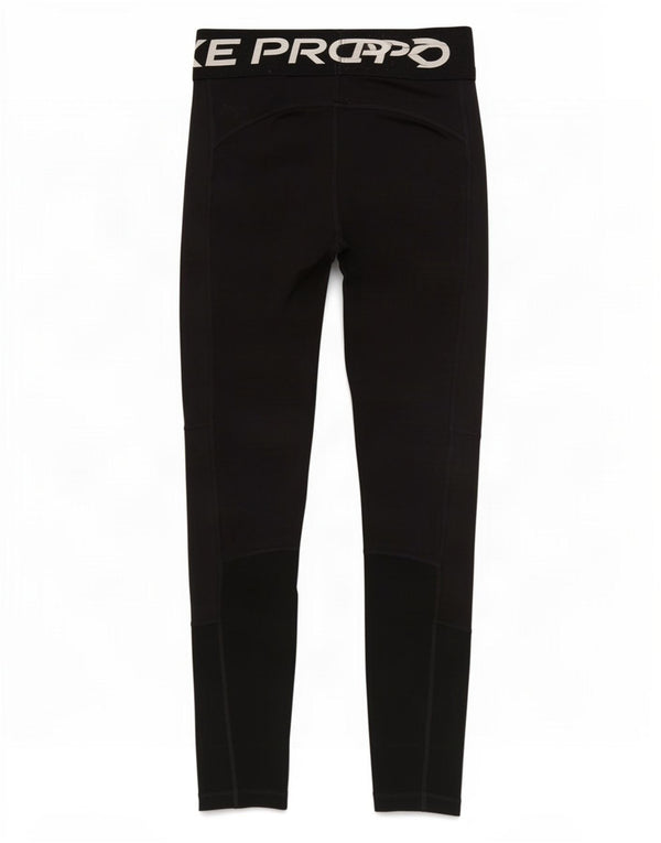Nike Girls Dri Fit Graphic Leggings 10-11 Years Medium Black