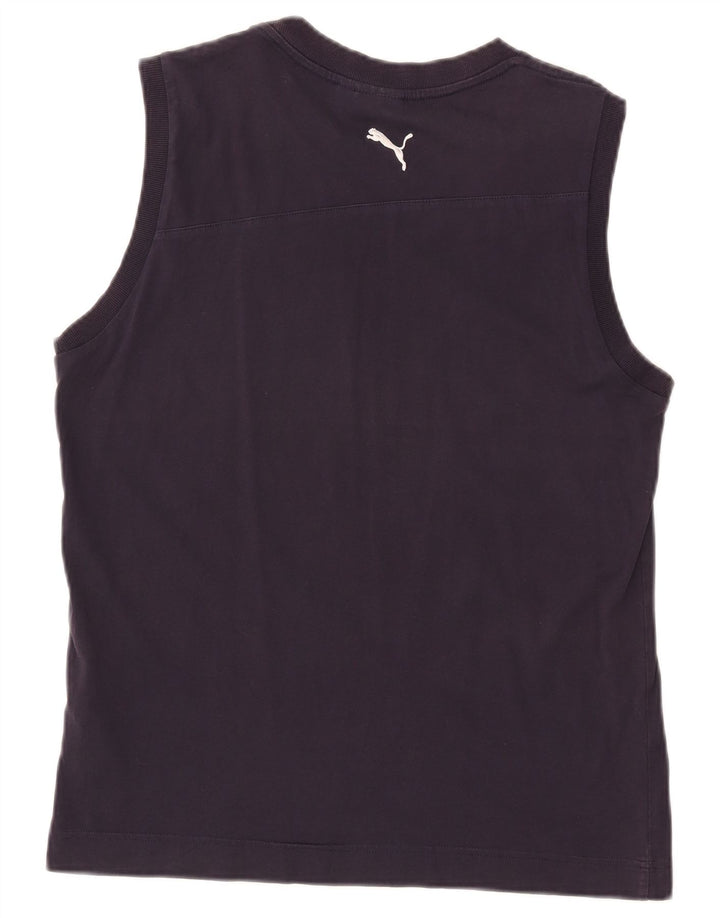 Puma Mens Graphic Vest Top Large Navy Blue