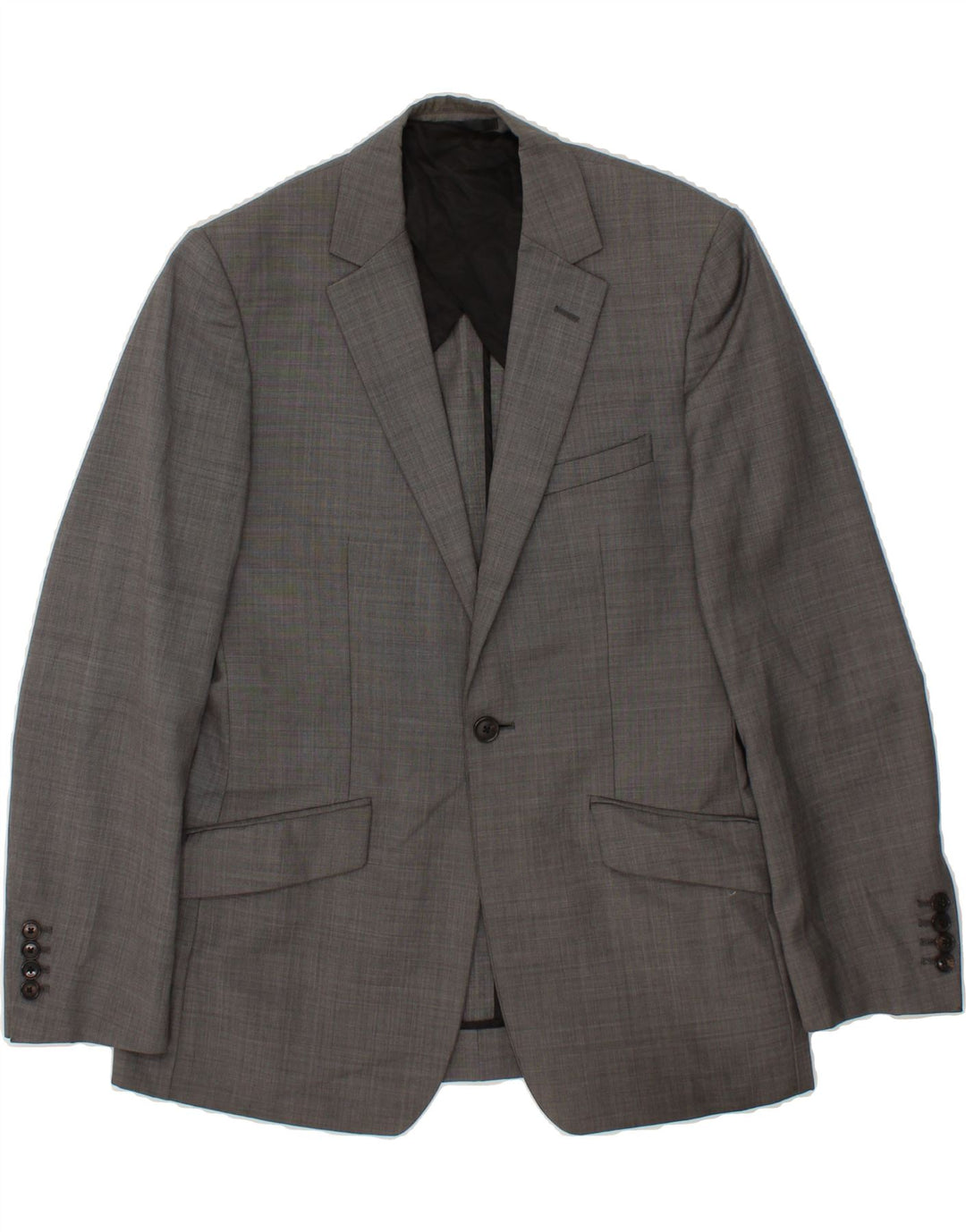 REISS Mens 1 Button Blazer Jacket UK 36 Small Grey Wool Vintage Reiss and Second-Hand Reiss from Messina Hembry 