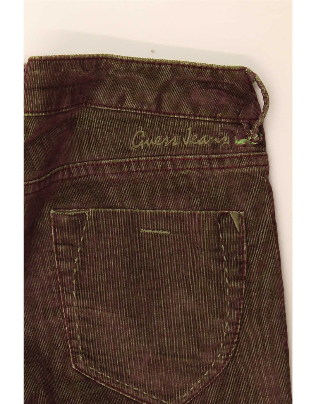 Guess Womens Slim Corduroy Trousers W34 L34 Brown