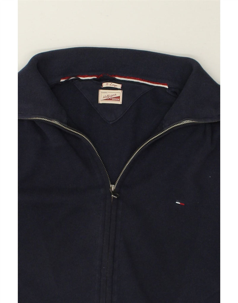 TOMMY HILFIGER Womens Tracksuit Top Jacket UK 18 XL Navy Blue Cotton Vintage Tommy Hilfiger and Second-Hand Tommy Hilfiger from Messina Hembry 