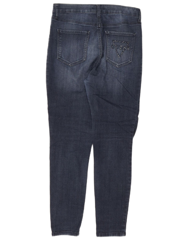 Guess Womens High Waist Skinny Jeans W32 L27 Blue Cotton