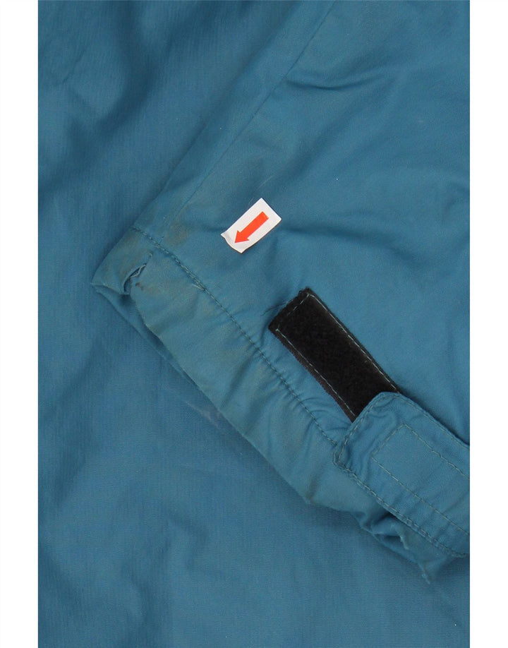 ASICS Mens Windbreaker Jacket UK 42 XL Blue Colourblock Polyamide