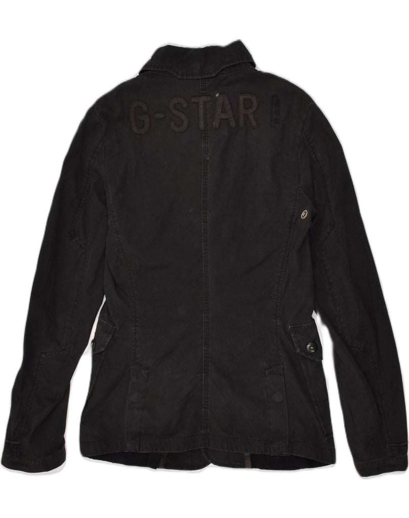 G-STAR Womens Graphic Utility Jacket UK 10 Small Black Cotton | Vintage G-Star | Thrift | Second-Hand G-Star | Used Clothing | Messina Hembry 