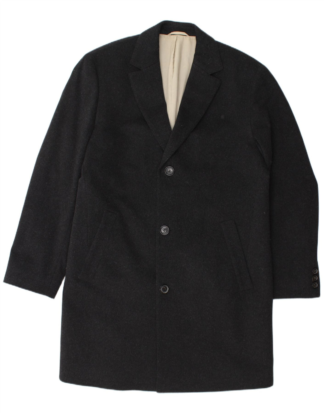 Hugo Boss Mens Overcoat UK 36 Small Black