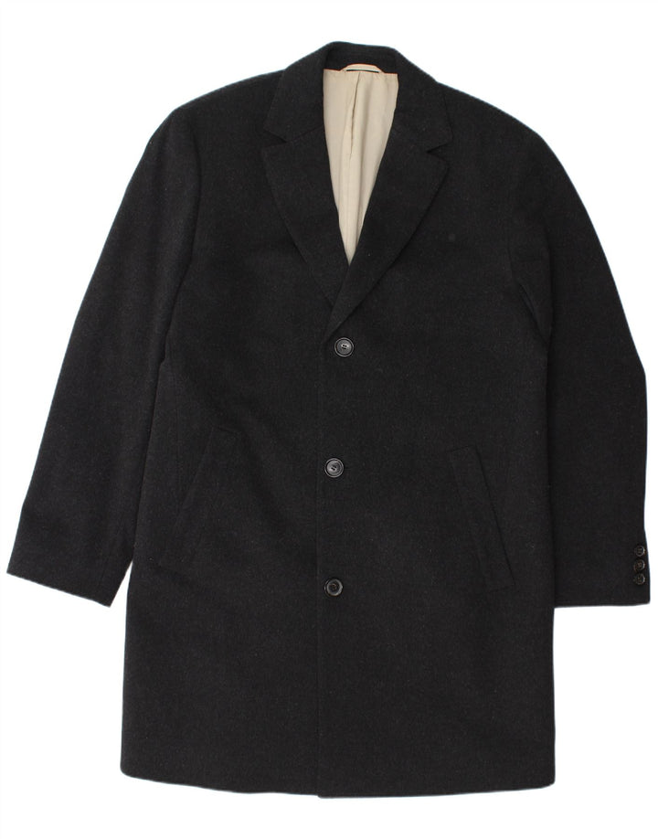 Hugo Boss Mens Overcoat UK 36 Small Black