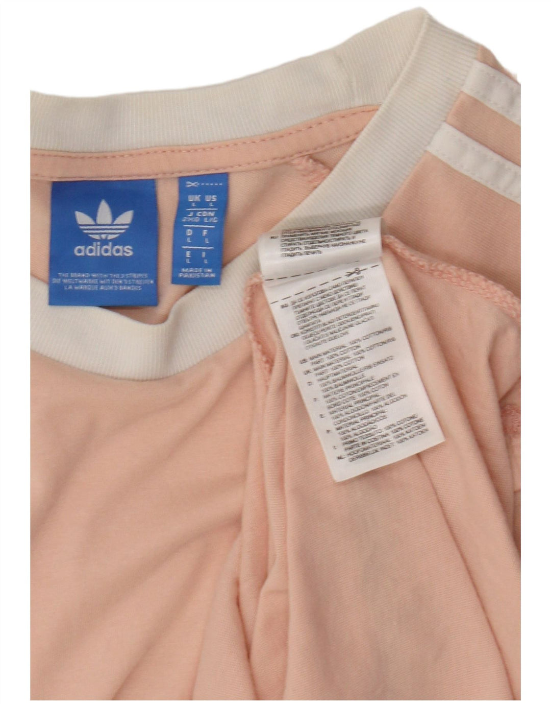 Adidas Mens T-Shirt Top Large Pink Cotton