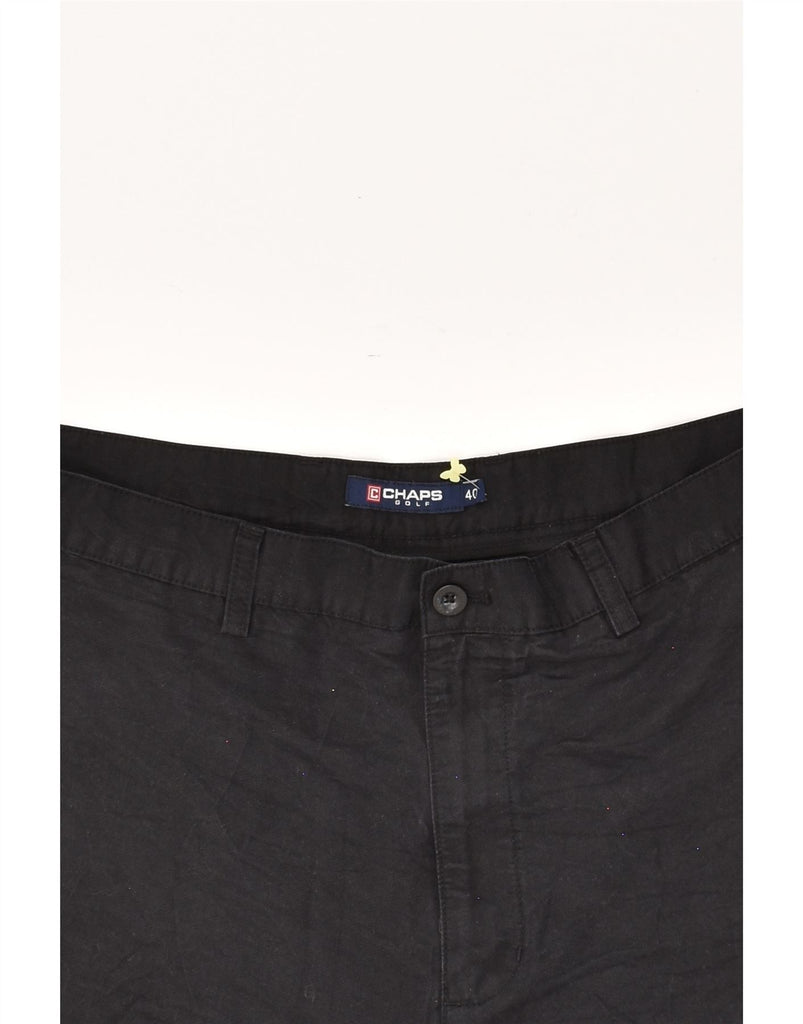 CHAPS Mens Chino Shorts W40 XL Black Cotton Vintage Chaps and Second-Hand Chaps from Messina Hembry 