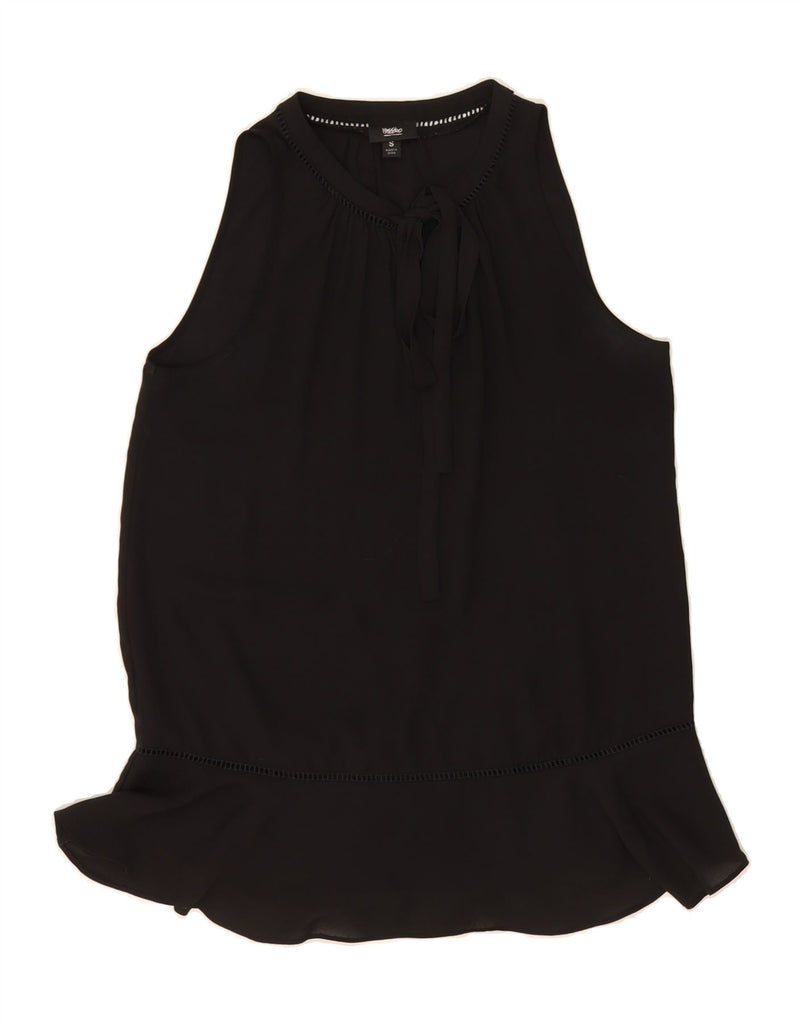 MOSSIMO Womens Sleeveless Blouse Top UK 10 Small Black Polyester Vintage Mossimo and Second-Hand Mossimo from Messina Hembry 