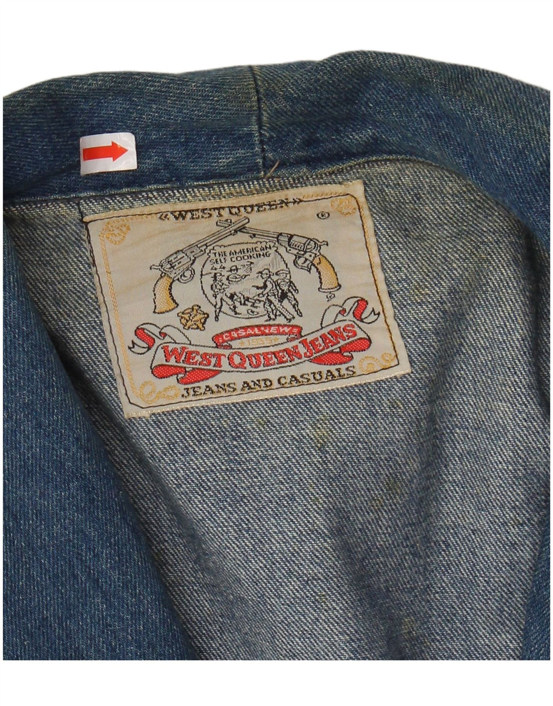 VINTAGE Womens Denim 1 Button Blazer Jacket UK 16 Large Blue